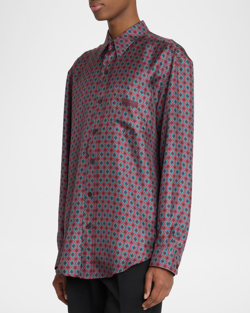 balmain dress shirt Balmain Men's Emblem-Pocket cotton Sport Shirt, Ltblue, Men's, 16, Shirts Tops Casual Button Down Sport Shirts
