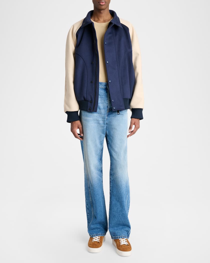 BALMAIN ジャケット Balmain Men's Embroidered Vintage Logo Bomber Jacket | Neiman Marcus