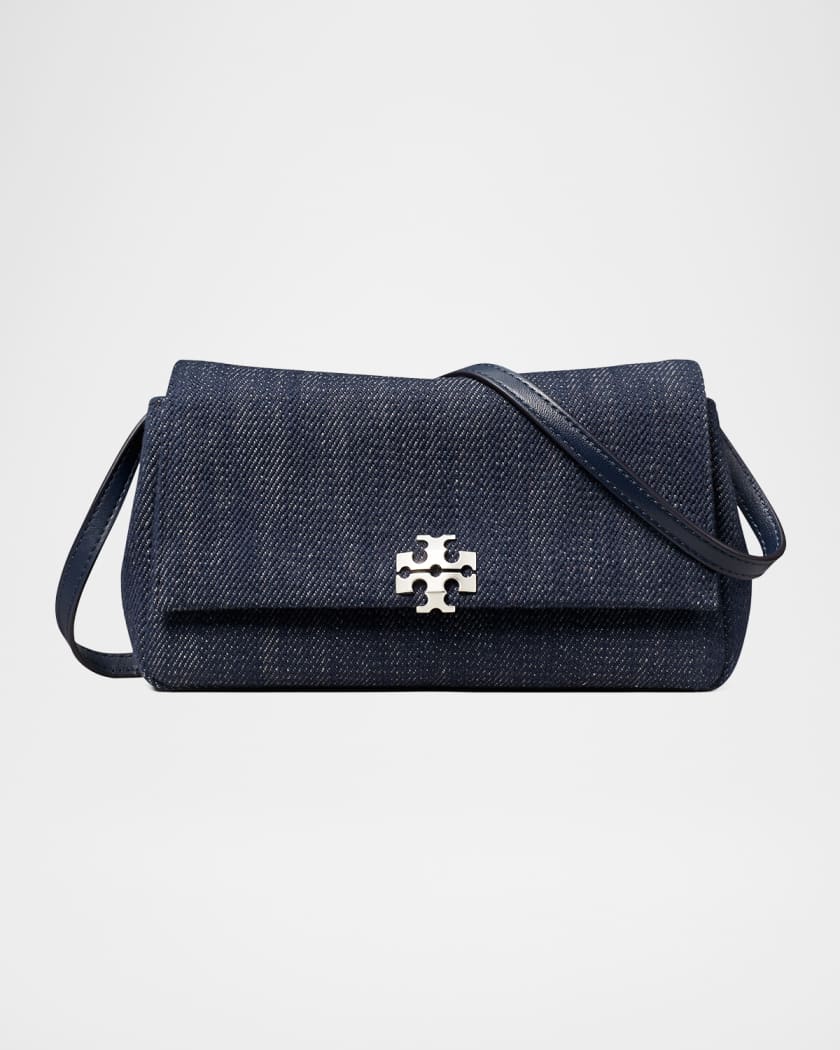 Tory Burch　ウォレットショルダー Tory Burch Charlie Denim Crossbody Wallet | Neiman Marcus