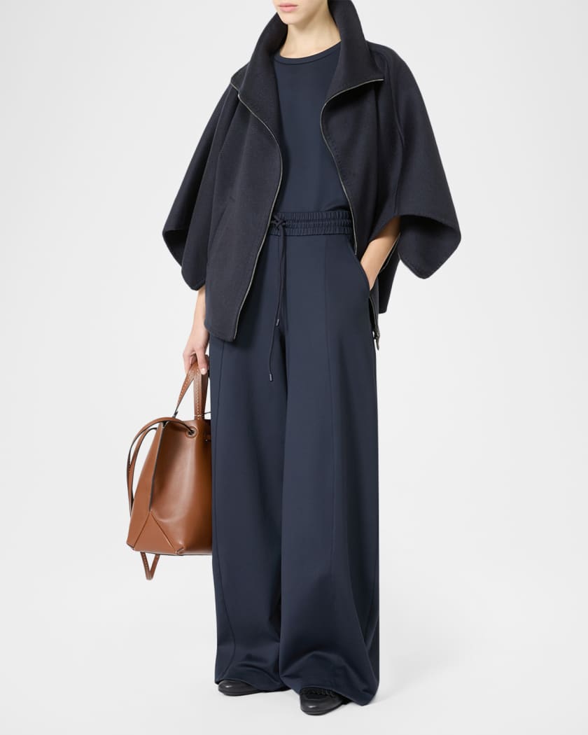 Max Mara Double Cashmere Cropped Coat | Neiman Marcus