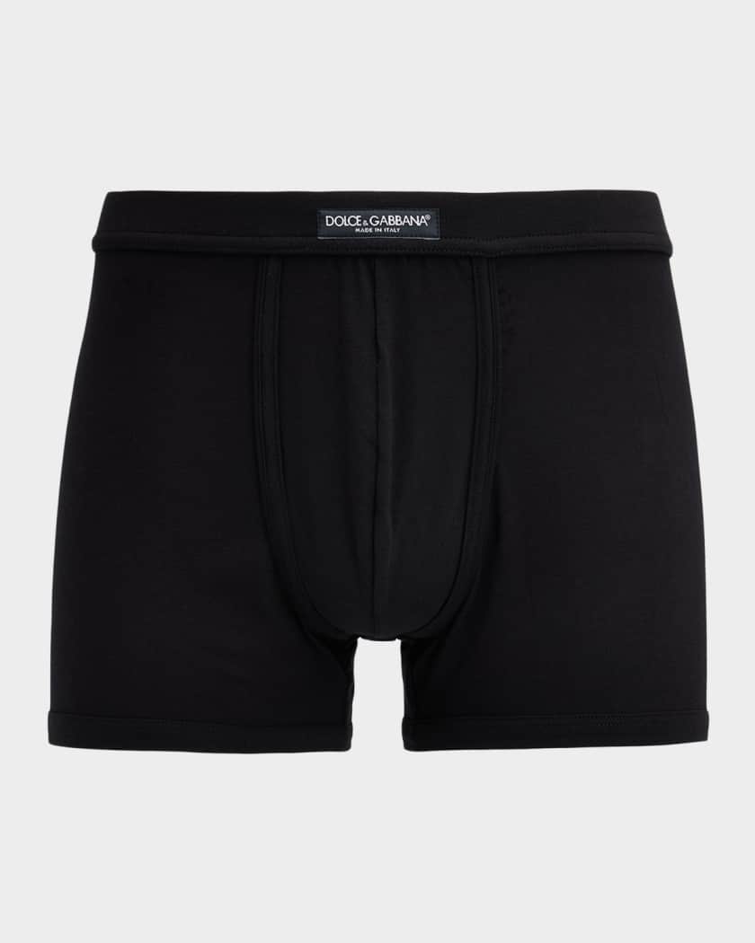Dolce&Gabbana Men's Logo Label Stretch Jersey Boxer Briefs