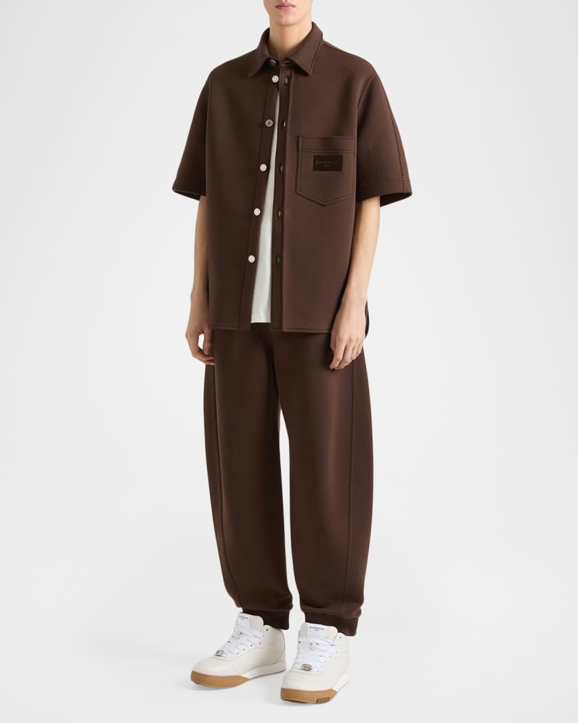 Givenchy Men's Pocket-Label Cotton Short-Sleeve Shirt | Neiman Marcus