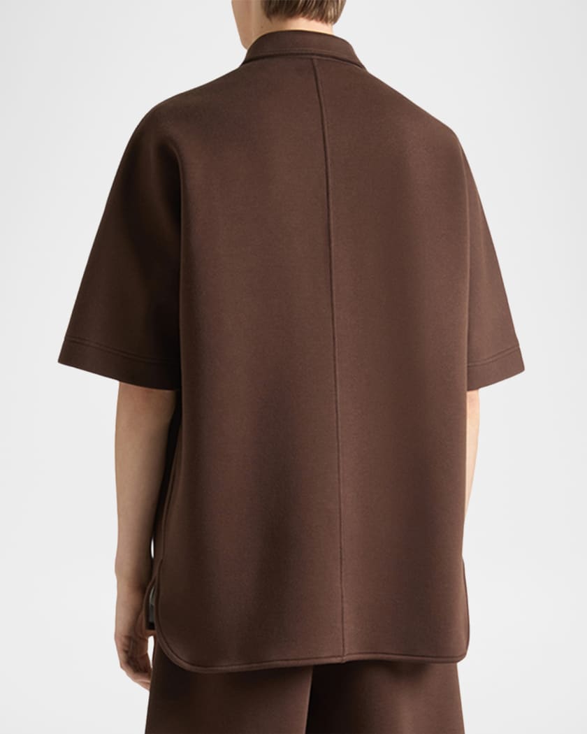 Givenchy Men's Pocket-Label Cotton Short-Sleeve Shirt | Neiman Marcus