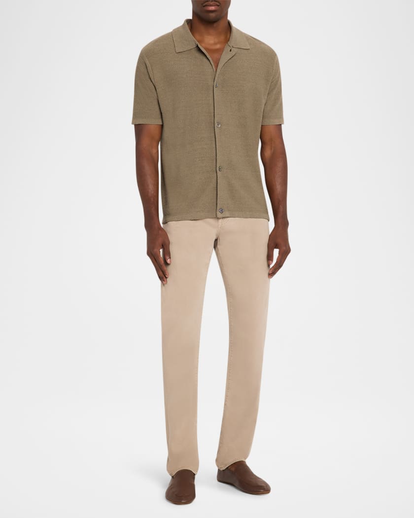 FRAME Men's Linen-Blend Short-Sleeve Shirt | Neiman Marcus