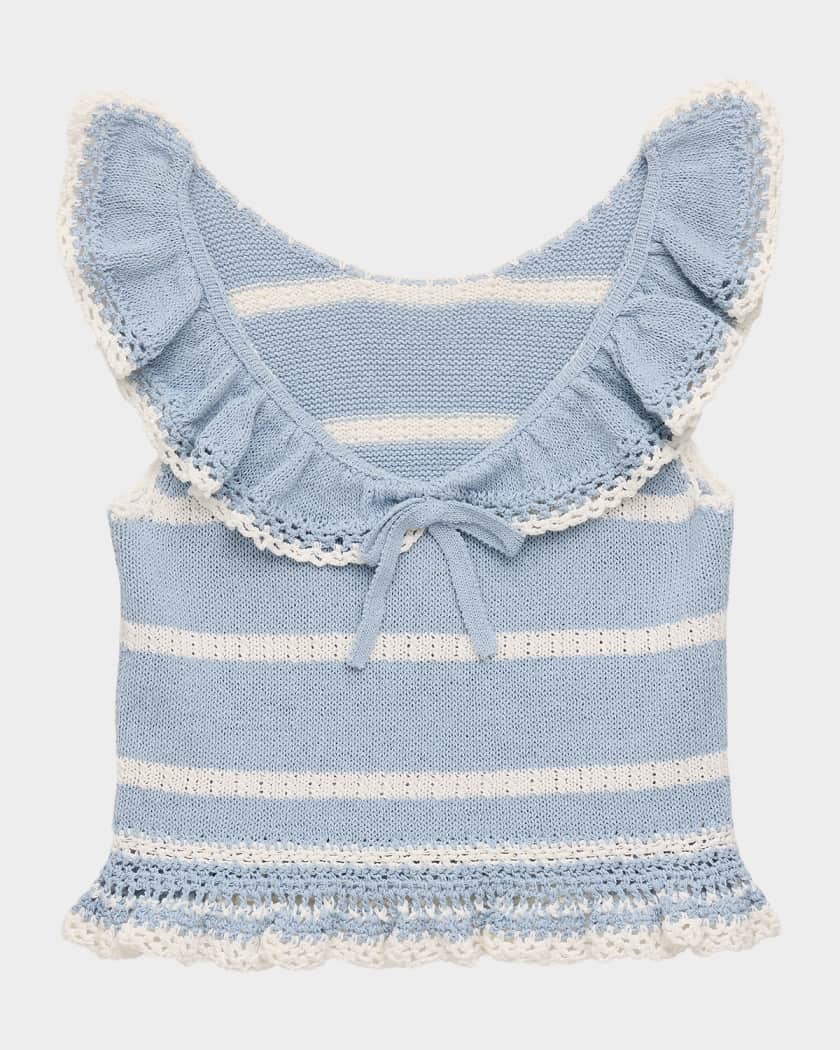 Zimmermann Girl's Indra Frill Knit Top, Size 1-12 | Neiman Marcus