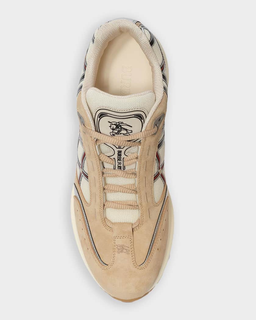 Burberry Men's Eclipse Suede Low-Top Sneakers | Neiman Marcus