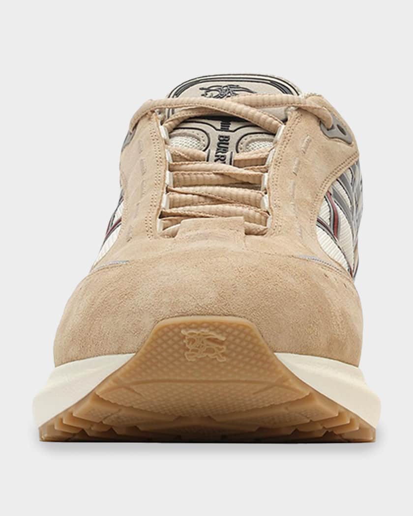 Burberry Men's Eclipse Suede Low-Top Sneakers | Neiman Marcus