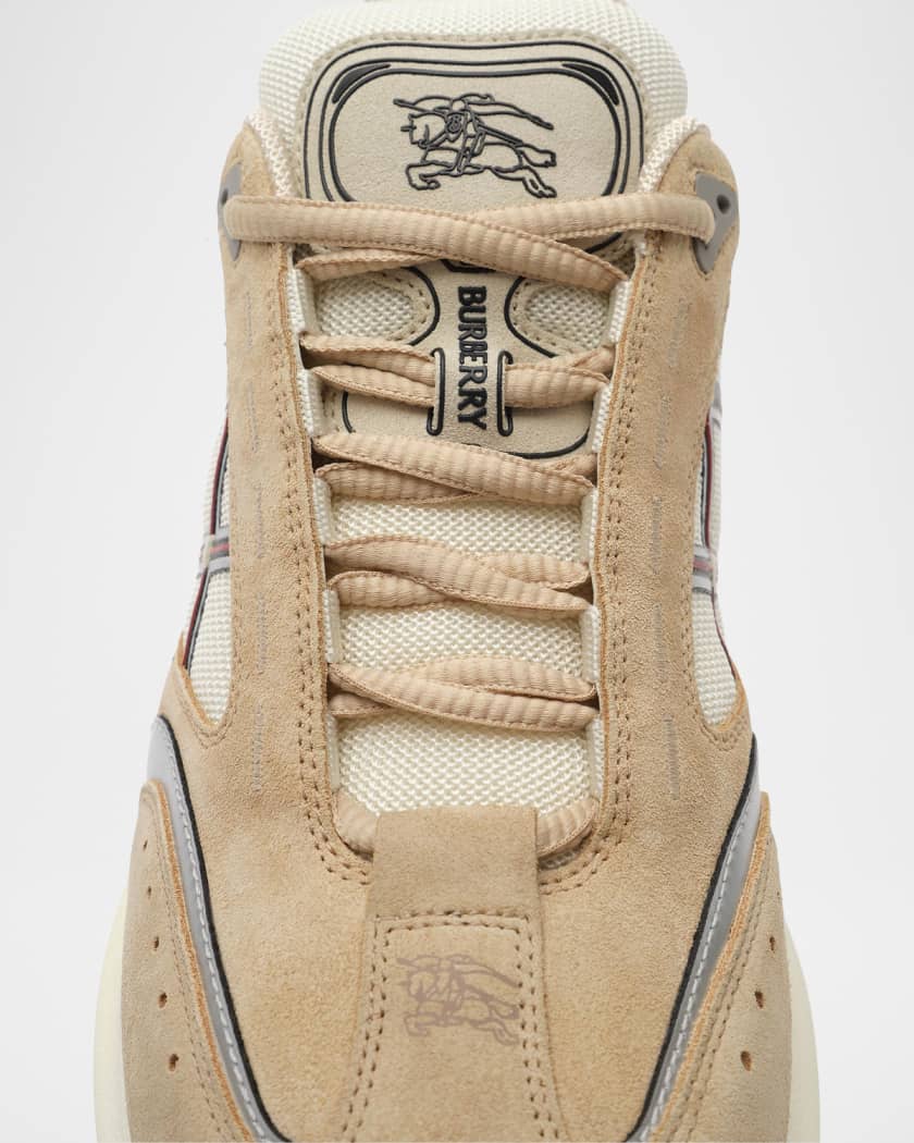 Burberry Men's Eclipse Suede Low-Top Sneakers | Neiman Marcus