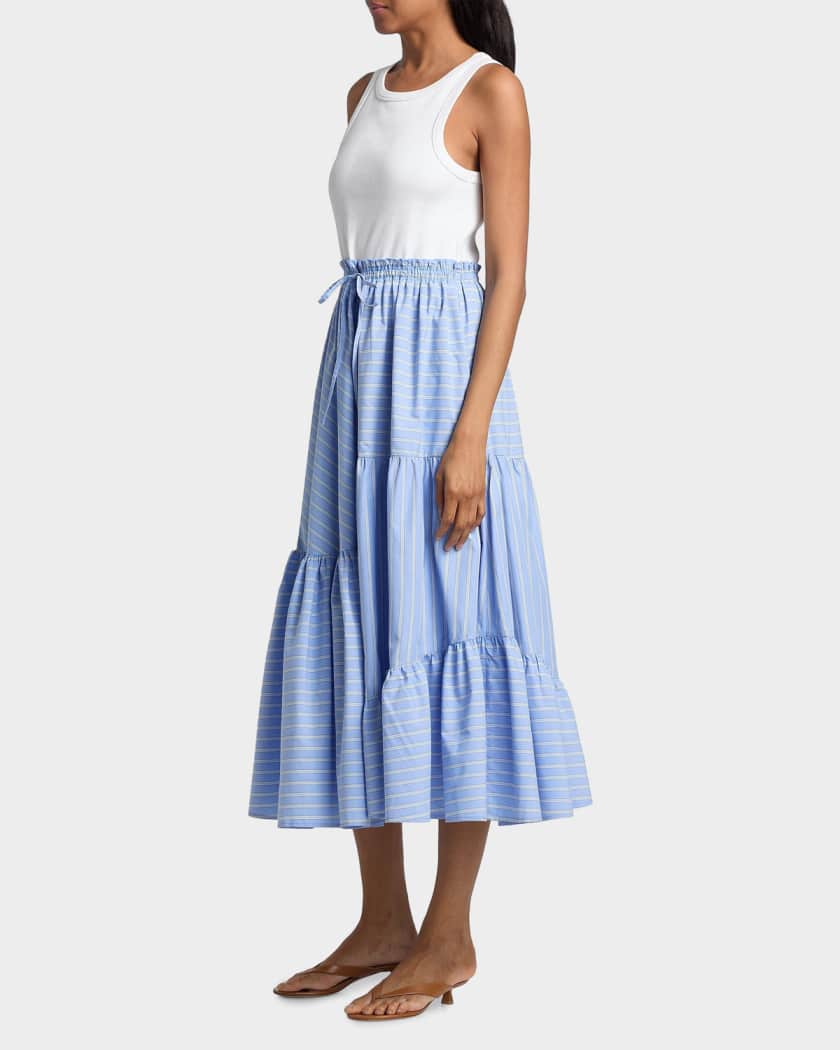 Cinq a Sept Robyn Layered Tiered Midi-Dress | Neiman Marcus