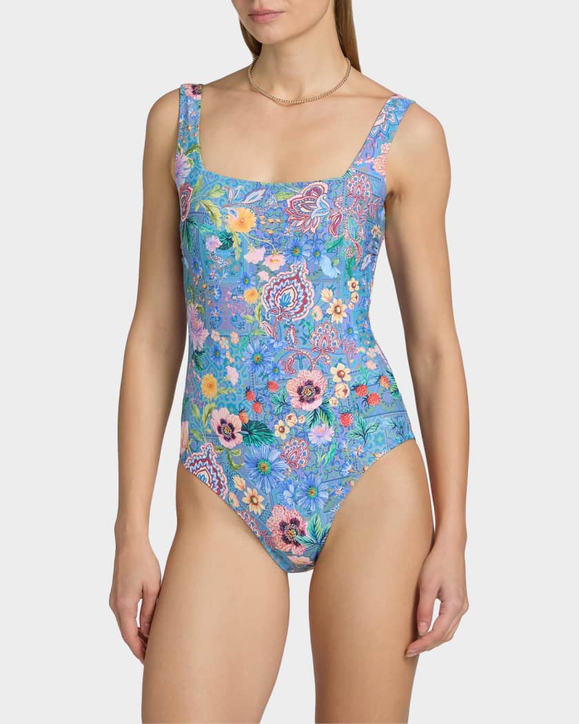 Johnny Was Lilliana Lanthe Reversible Floral One-Piece Swimsuit