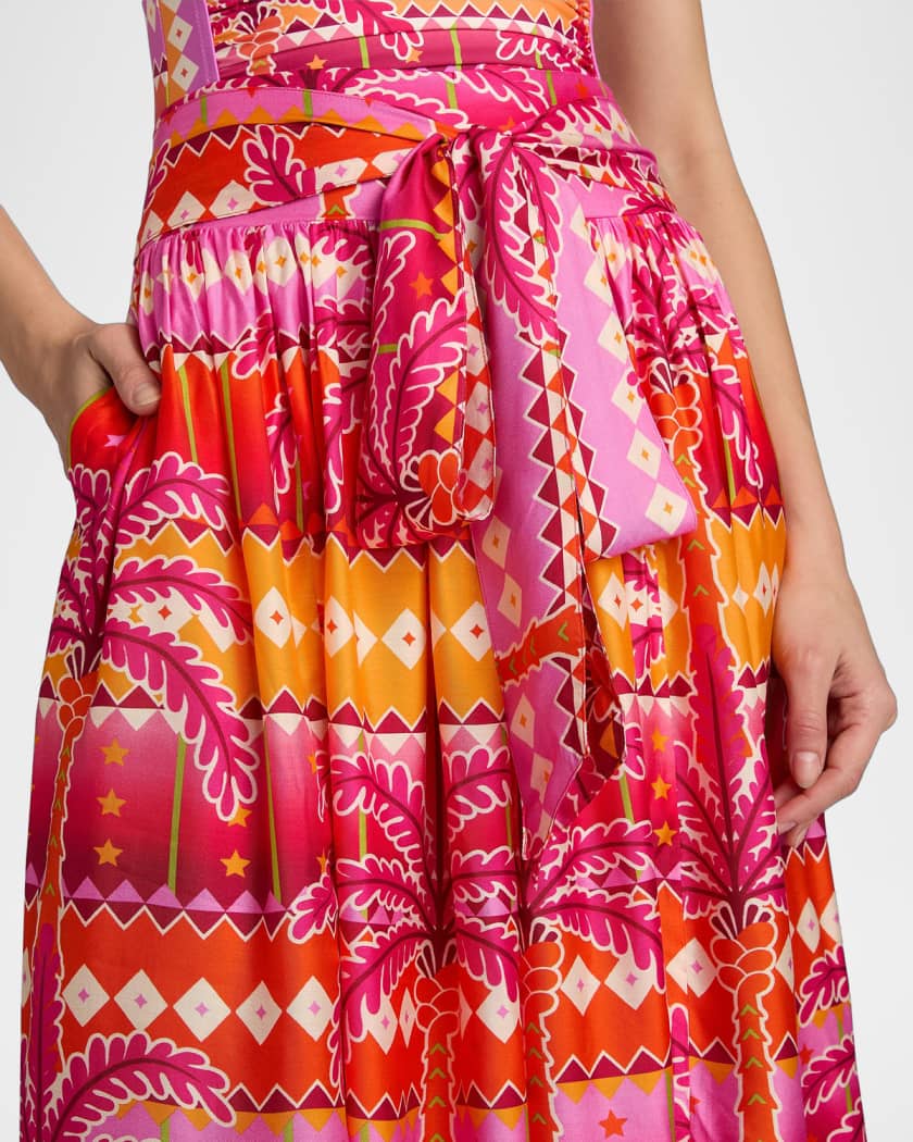 Johnny Was Zahara Tropical Crop Palazzo Pants | Neiman Marcus