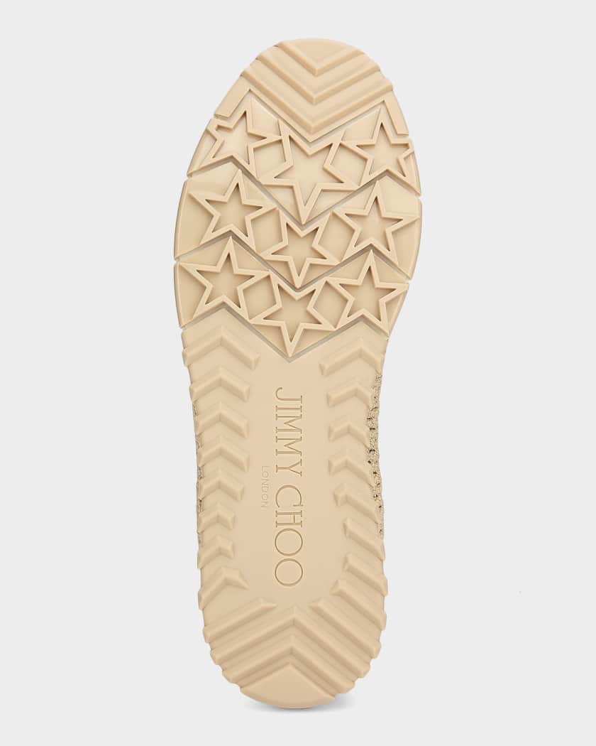 Jimmy Choo Veles Crochet-Knit Low-Top Trainers | Neiman Marcus