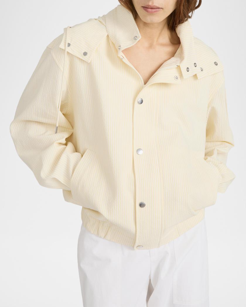 FRAME The Seersucker Track Jacket | Neiman Marcus