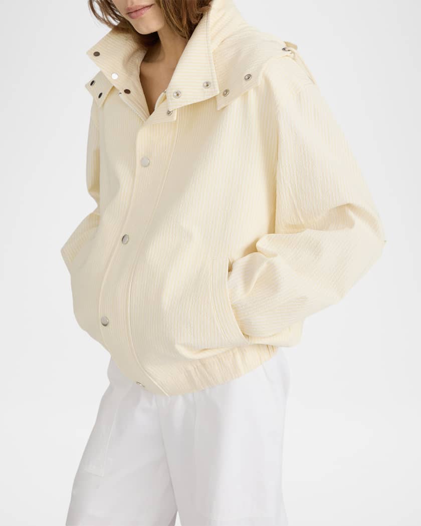 FRAME The Seersucker Track Jacket | Neiman Marcus
