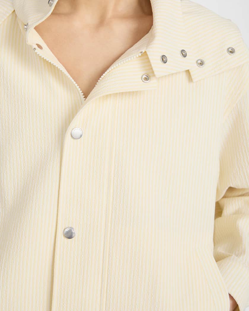 FRAME The Seersucker Track Jacket | Neiman Marcus