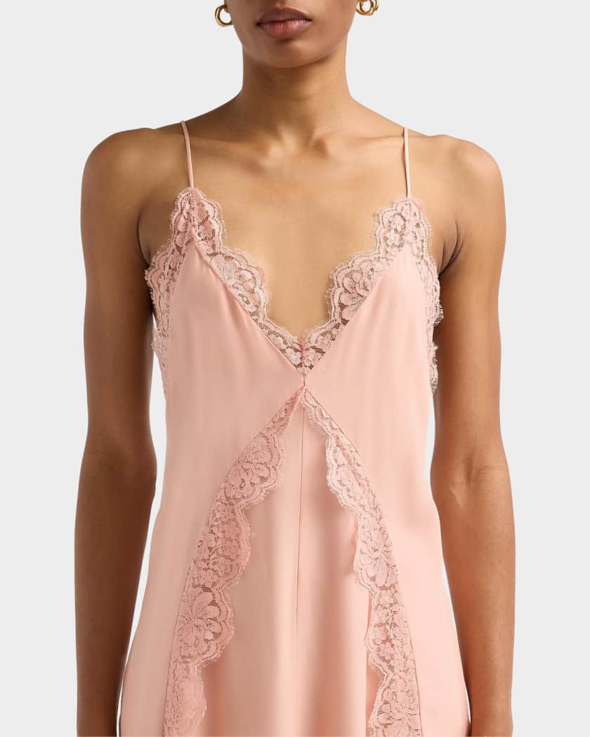 silk lace cami dress Viktor&Rolf Pink Multi-Layered Silk Lace Cami Dress