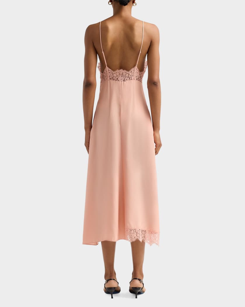silk lace cami dress Viktor&Rolf Pink Multi-Layered Silk Lace Cami Dress