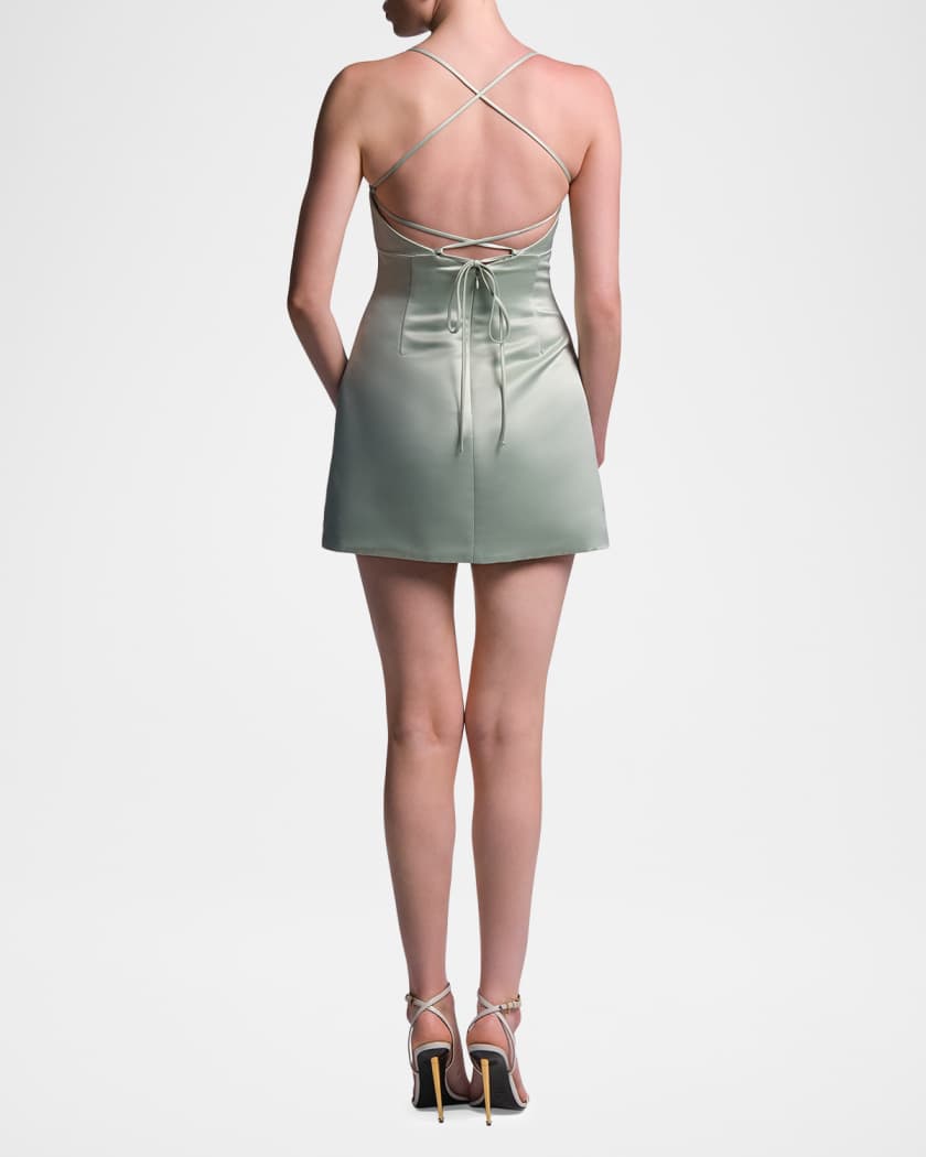 bcbg satin dress BCBG MAXAZRIA SILK EYELET DRESS