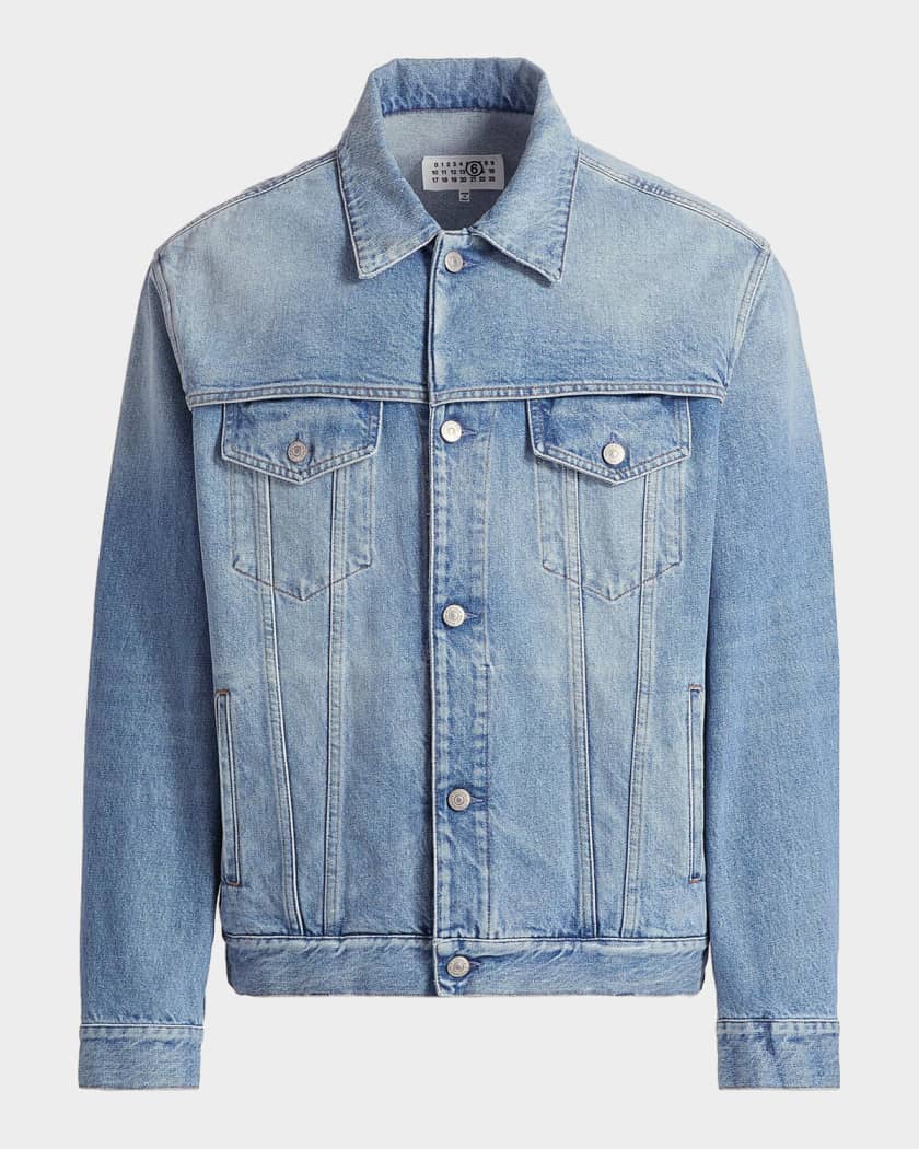 Maison Margiela Men's Cotton Denim Sports Jacket | Neiman Marcus