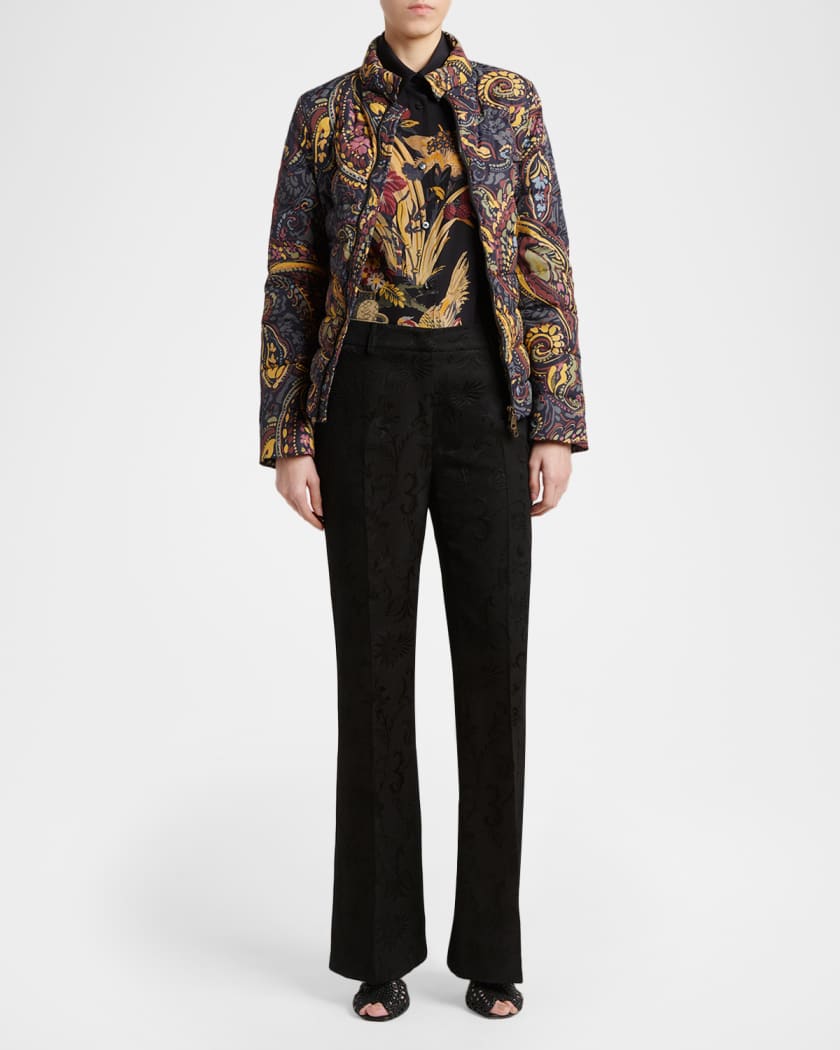 Etro Bird, Berry and Floral Silk Shirt | Neiman Marcus