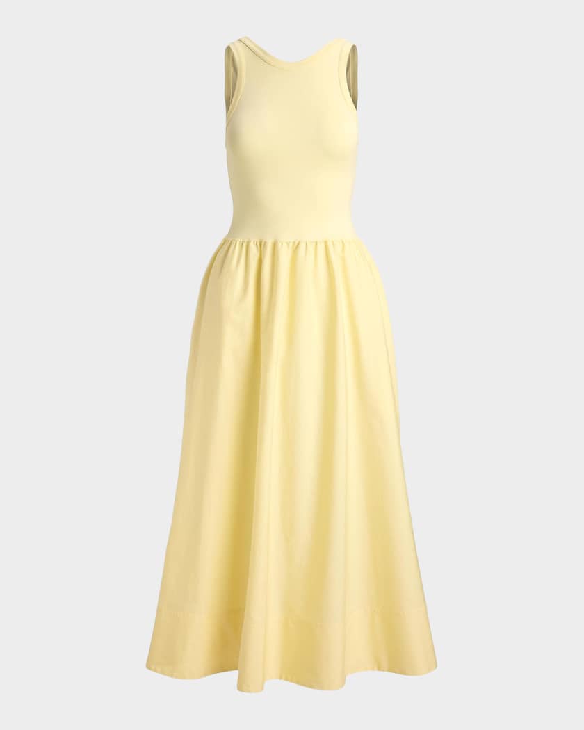 voluminous sleeveless midi dress Voluminous Sleeveless Midi Dress (Women)