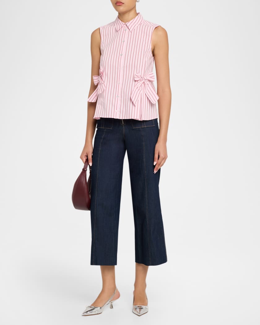 Cinq a Sept Jill Rose Stripe Top | Neiman Marcus