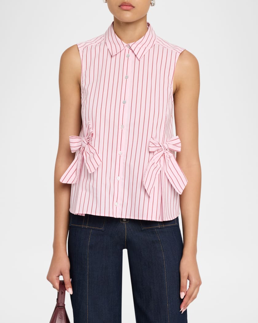 Cinq a Sept Jill Rose Stripe Top | Neiman Marcus