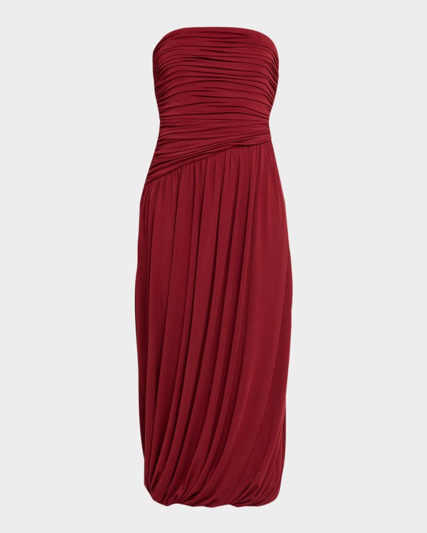 cinq a sept red dress Square Neckline Knee-Length Dress