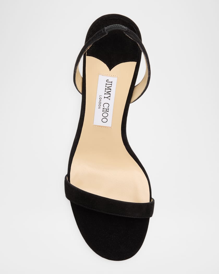 Jimmy Choo Jenn 85mm Suede Slingback Sandals | Neiman Marcus