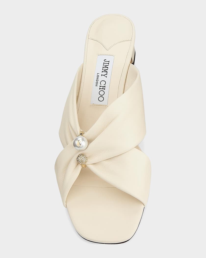 Jimmy Choo 45mm Rafi Leather Mules | Neiman Marcus