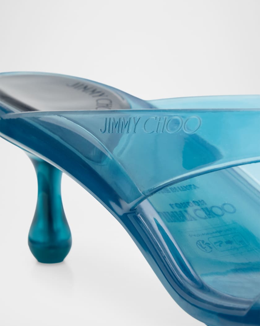 Jimmy Choo Jelly Drop 50mm TPU Sandals | Neiman Marcus