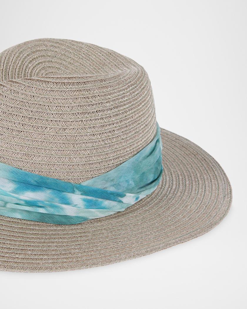 Eugenia Kim Courtney Sash Woven Packable Fedora | Neiman Marcus display picture 2