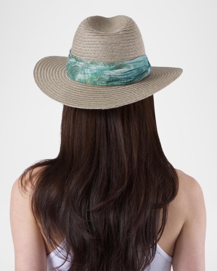 Eugenia Kim Courtney Sash Woven Packable Fedora | Neiman Marcus display picture 3