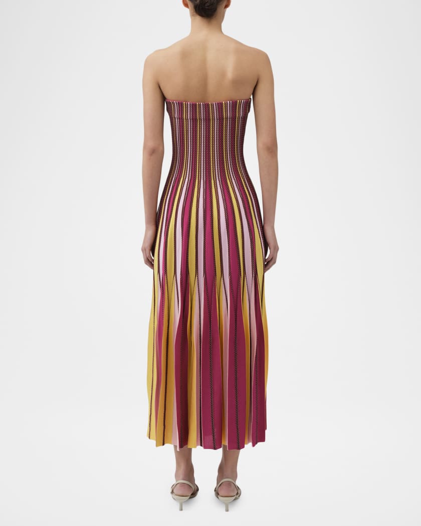 knee length dresses for ladies Simkhai Nina Pleated Faille Midi Dress main image 0