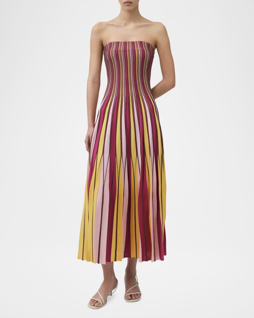 knee length dresses for ladies Simkhai Women's Kenlie Midi Dress  Saint Bernard