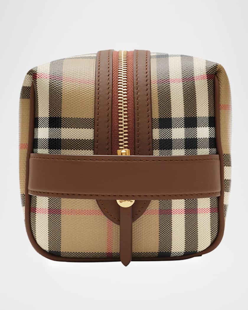 Burberry Check Cotton Travel Pouch | Neiman Marcus