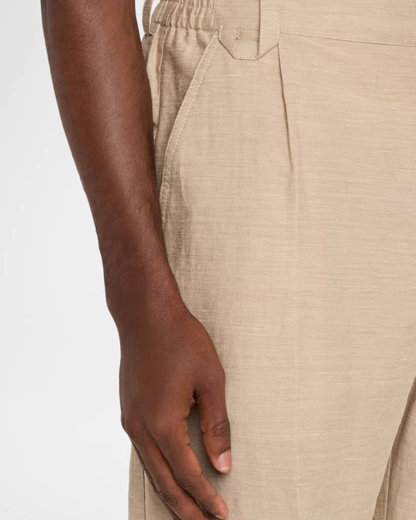 Jacquemus Men's Le Pantalon Straight Leg Pleated Trousers | Neiman