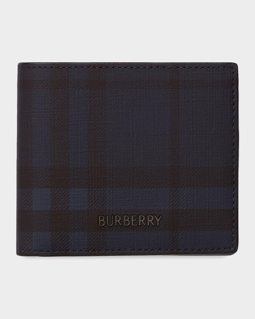 Burberry Men's City Check Bifold Wallet | Neiman Marcus