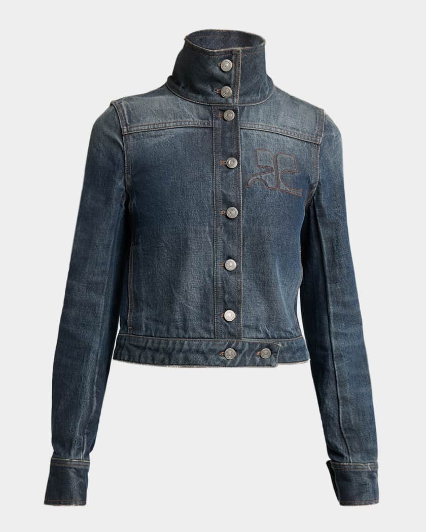 Courreges Reedition Vintage Denim Jacket | Neiman Marcus