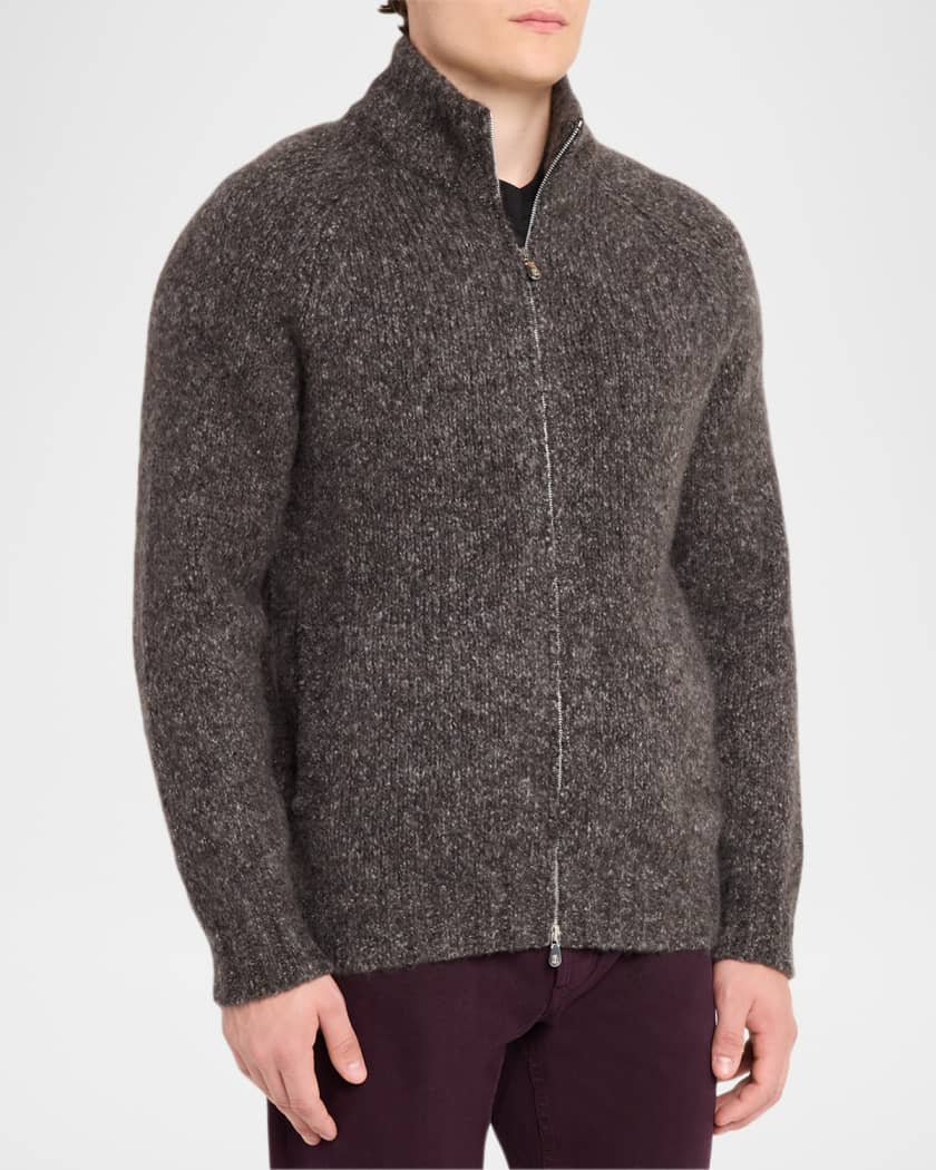 Brunello Cucinelli Men's Cashmere and Silk Melange Full-Zip