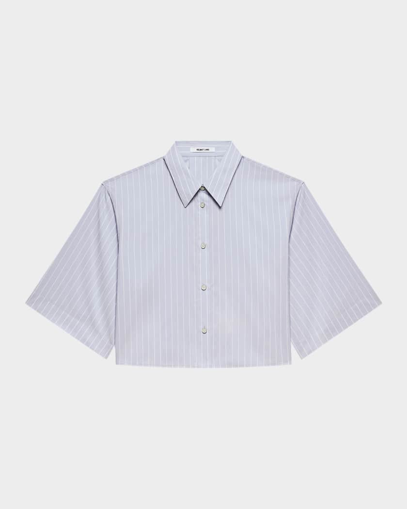 Helmut Lang Cropped Trench Shirt | Neiman Marcus