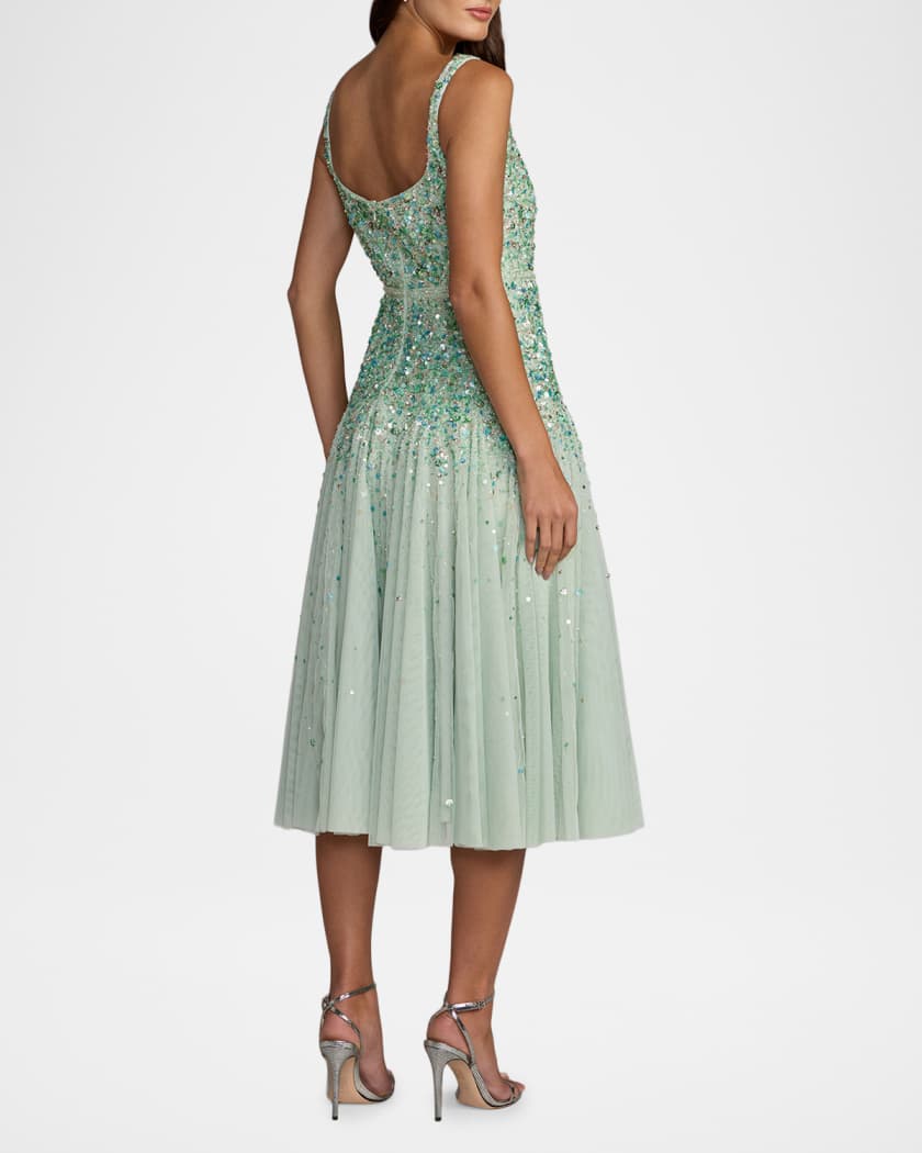 mac duggal beaded empire waist column midi cocktail dress Mac Duggal Collection - Pink Embellished Strapless Gown With Sculptural Drape