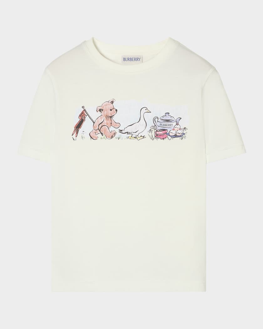 Burberry Kid's Thomas Bear & Friends Cotton T-Shirt, Size 6-14