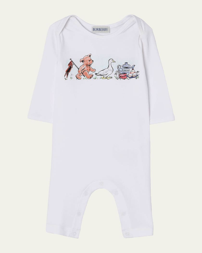 BURBERRY キッズ トーマスベア ワンピース Burberry Kid's Thomas Bear & Friends Stretch Cotton Jumpsuit, Size