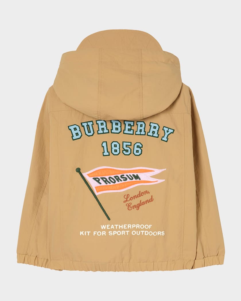 Burberry Boy's Jonas Flag Nylon Hooded Jacket, Size 4-14 | Neiman