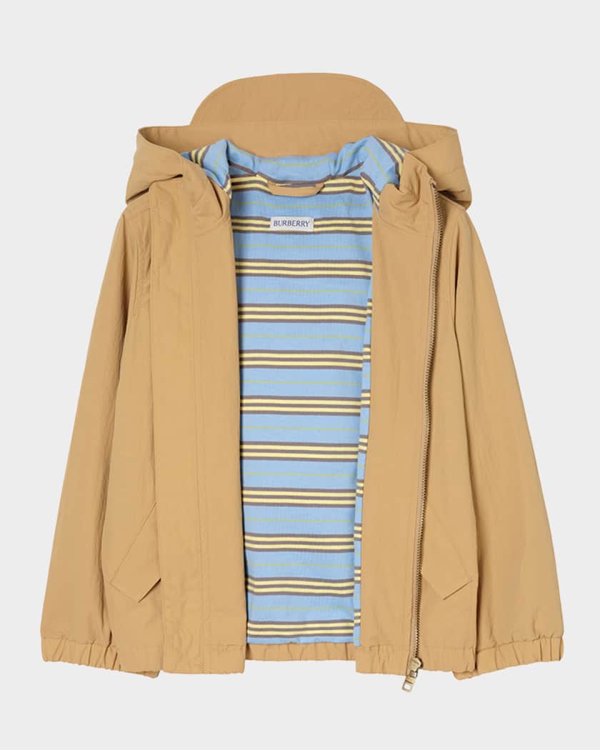 Burberry Boy's Jonas Flag Nylon Hooded Jacket, Size 4-14 | Neiman
