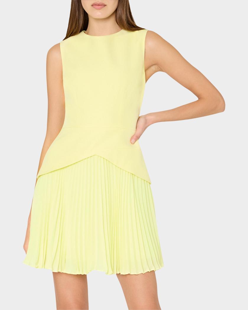milly haddy pleated mini dress Milly Women's Haddy Pleated Dress - Blue - Size 12