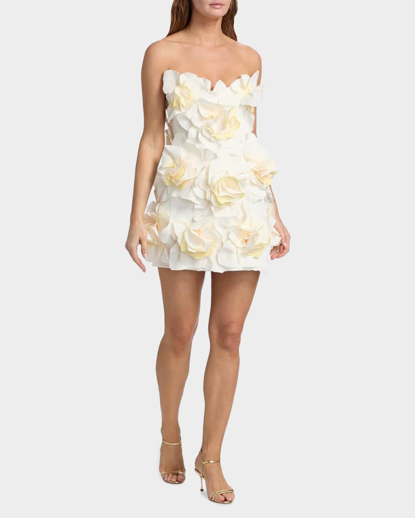 Acler Jackhill Mini Dress in Ivory - size Aus 8/US 4