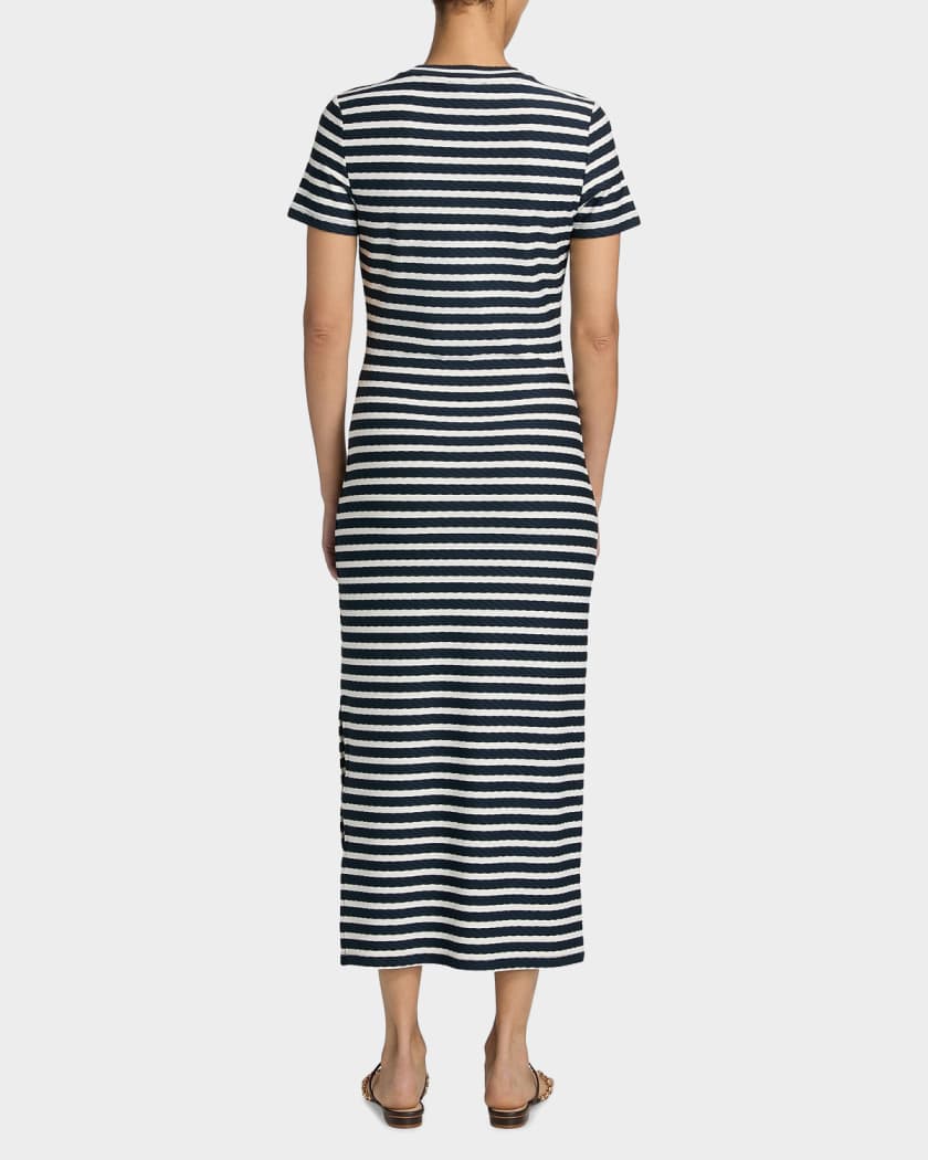 Ramy Brook Skye Striped T-Shirt Midi-Dress | Neiman Marcus