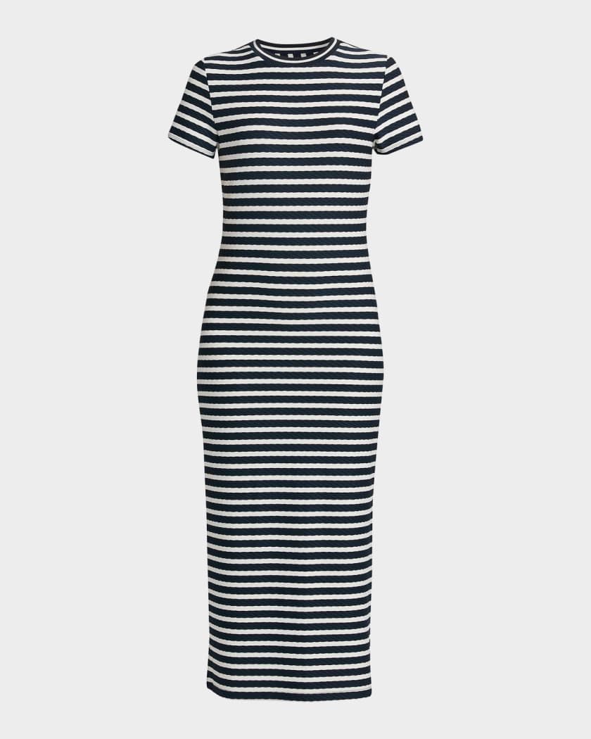 Ramy Brook Skye Striped T-Shirt Midi-Dress | Neiman Marcus